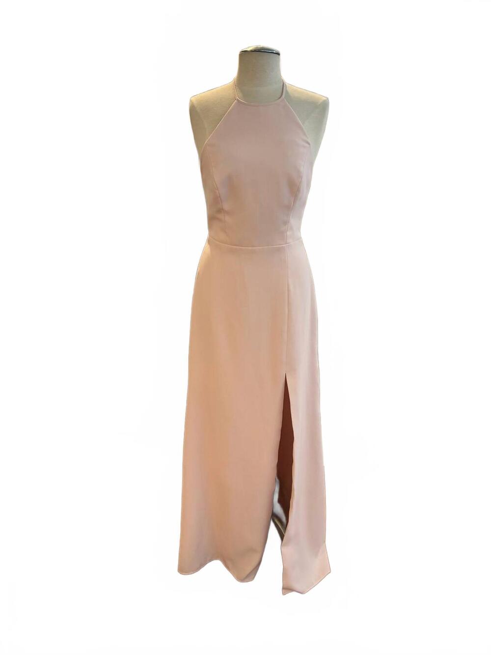 NEW DESSY women's halter-neck maxi dress in blush